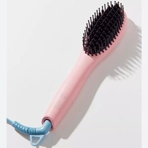 Flower Beauty Ceramic Straightening Brush Hair Straightener